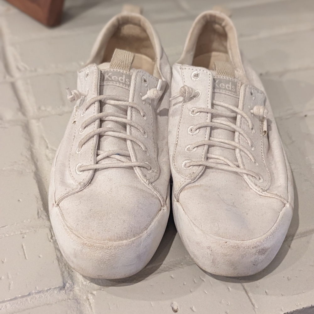 White Slip-on Keds